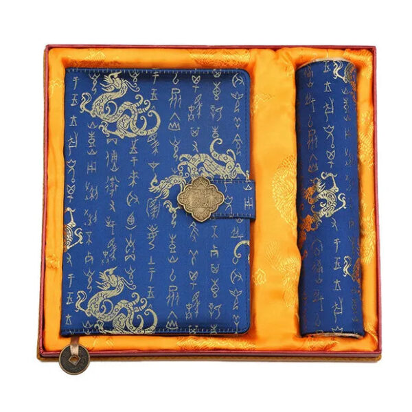 Chinese Yunjin Brocade Gift - Nanjing Specialty Yunjin Notebook & Mouse Pad Set, Unique Handicraft