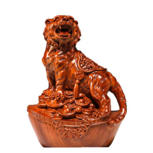 0e39db42-fb85-4829-9224-476da9b80205.jpg Mahogany carving tiger ornaments, for home decoration in the living room. It's the tiger among the twelve Chinese zodiac animals, which can safeguard the house, attract wealth and serve as tabletop decorations for gifts. They are solid wood handicrafts.