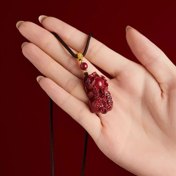 Pixiu Pendant, made from original - mine cinnabar. This pendant is suitable for both men and women, especially as a lucky charm for those in their Chinese zodiac birth year in 2025.