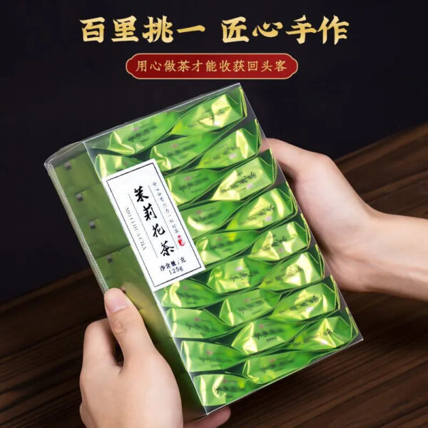 12923262-c096-4d3c-9886-b12e69cf70e4.jpeg.a.jpg Jasmine Tea, New and Authentic, Strong-flavor Type, Green Tea, Tea Bags, Individually Wrapped, High-grade Tea Gift Box, 125g
