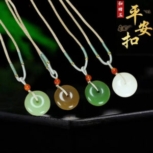 1553bc95-6e15-44df-a8d2-be24128d3985.jpg Authentic Natural Hetian Jade Peace Buckle Pendant Unisex Jade Pendant Necklace – Ideal Couple Jewelry & Lucky Amulet
