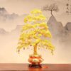 Cash tree hand-woven aluminum wire fortune tree ornament handicrafts TV cabinet decoration store opening lucky tree
