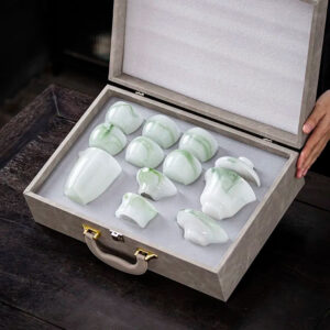 21b74c17-ed40-480a-a6f5-ff8f79ab07e9.jpeg.a.jpg Colored glaze jade porcelain tea set, Gongfu style, high-end, for home use, white jade glazed covered bowl, tea cups, tea pots, office gift box