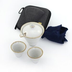 22031-Gongfu-to-Go-Travel-Set-White-Ruyao-Shiboradashi1.jpg Gongfu Tea Travel Set - White Ruyao Shiboradashi 140ml