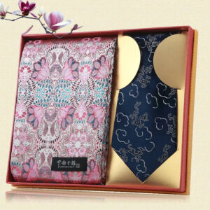 2468cbc8a5646e84ded78f8de11ffd80.jpg Nanjing Specialty Yunjin Brocade Scarf & Tie Gift Box - Embroidered Intangible Heritage Handicraft, Ideal for Overseas Gifts, Annual Meetings & Gifting Friends