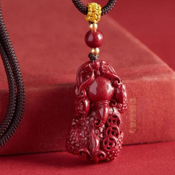 Pixiu Pendant, made from original - mine cinnabar. This pendant is suitable for both men and women, especially as a lucky charm for those in their Chinese zodiac birth year in 2025.
