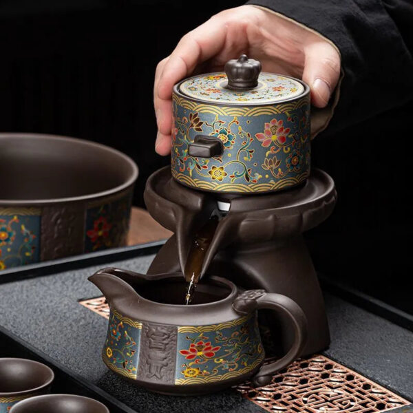 37ec4255-6ce6-4842-be1b-009797895a96.jpeg.a.jpg Zisha automatic tea set, household kung fu light luxury high-end 2025 new lazy stone mill tea making artifact for gift.