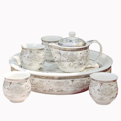 3857104e27a855463763462d9d038fb6.jpg Jingdezhen Double Wall Dragon Tea Set With Tea Tray