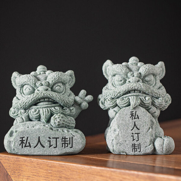 395974e5-5bba-4a9d-a187-7857fbb11c41.jpg Creative Customized Good Fortune Lion Dance Tea Pets Set —— Traditional Chinese Lion Dance Charm for Prosperity & Home Decor