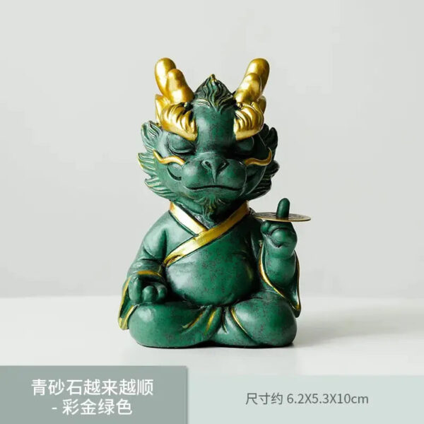 3dac5722-d2ac-46eb-9b9f-bf2839517ea2.jpg The mascot of wealth-attracting divine dragon ornament for desktop, which means always having money, is used for home living rooms, hallways, and office decoration.