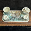 Jingdezhen Ceramic Famille Rose Porcelain "Adding Wings to a Tiger" Tea Tray and Tea Set, Chinese Style High-End Tea Set for Home Use and Gift Giving