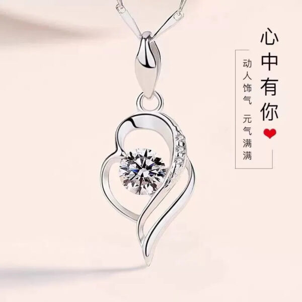 48f2555f-4ced-478f-834a-c8731c7d7ec8.jpg PT950 Platinum Necklace Female Cupid Clavicle Chain Diamond Pendant Engagement Valentine's Day Gift for Girlfriend