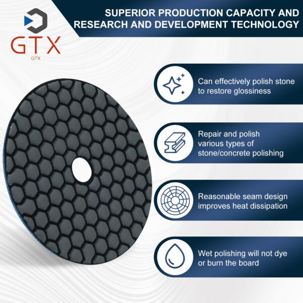 Diamond Polishing Pads, Universal for Marble and All Kinds of Stone Grinding, 3/4 Inch, Wet & Dry Use