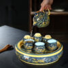 5b6349545e975c3b5030d6a27420c01d.jpg Jingdezhen Double Wall Dragon Tea Set With Tea Tray