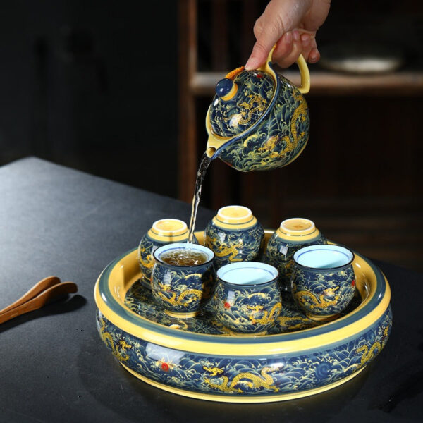 5b6349545e975c3b5030d6a27420c01d.jpg Jingdezhen Double Wall Dragon Tea Set With Tea Tray