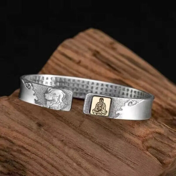 New Arrival Auspicious Chinese Zodiac Bracelet - 12 Signs Sterling Silver, Zodiac Year Unisex Vintage Couple Design