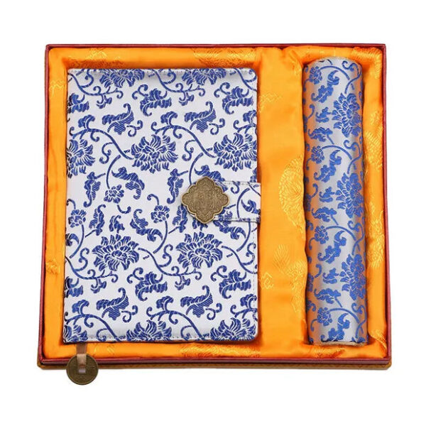 Chinese Yunjin Brocade Gift - Nanjing Specialty Yunjin Notebook & Mouse Pad Set, Unique Handicraft