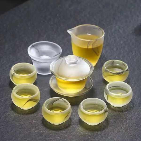 8d8b44fd-3c9b-4dec-9420-4bbb2b303683.jpg High-end light luxury jade porcelain ink wash glass tea set, kung fu tea cups, office white jade, household and gift-giving covered bowl