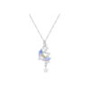 Pure Silver Moon and Starry River Necklace for Women, High-End Luxury, Moon and Star Design, Birthday and Festival Gift for Girlfriend or Best Friend, Collarbone Chain。