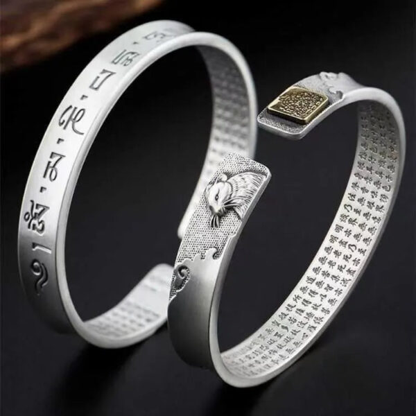 New Arrival Auspicious Chinese Zodiac Bracelet - 12 Signs Sterling Silver, Zodiac Year Unisex Vintage Couple Design