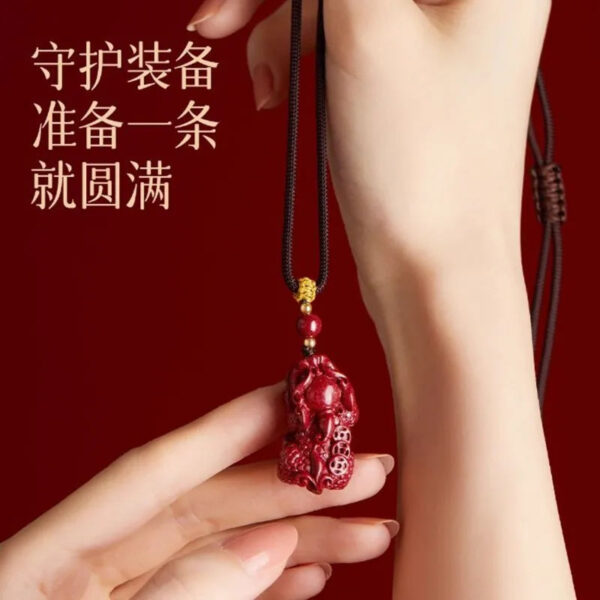 Pixiu Pendant, made from original - mine cinnabar. This pendant is suitable for both men and women, especially as a lucky charm for those in their Chinese zodiac birth year in 2025.