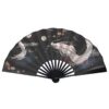 Chinese-style folding fan for men - silk fabric, ink wash painting, Hanfu costume, bamboo portable summer fan