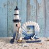 Mediterranean-style Wooden Lighthouse Photo Frame Tabletop Decoration, Creative Nordic Retro  Ornament