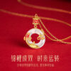 Zhenshangyin S925 Koi - themed Peace - buckle Pendant Necklace, an elegant and luxurious new addition