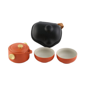 IMG_7905.jpg Gongfu Tea Set - Easy Gaiwan Cup Set - Vermilion Glaze - 180ml