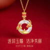 Zhenshangyin S925 Koi - themed Peace - buckle Pendant Necklace, an elegant and luxurious new addition
