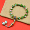 Cloisonné Enamel Wire-Wrapped Bracelet - Blossom Series, Multiple Colors Available