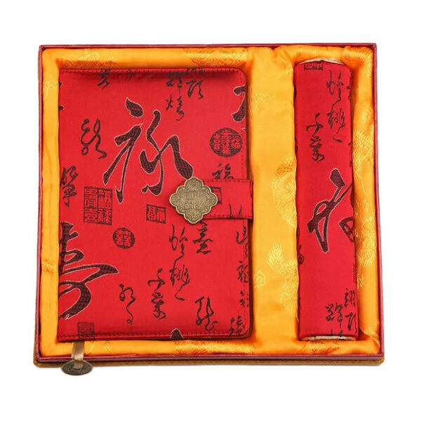 Chinese Yunjin Brocade Gift - Nanjing Specialty Yunjin Notebook & Mouse Pad Set, Unique Handicraft