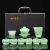 bdecd701-b1fe-45c5-8afa-521c3ef6f0e3.jpg Simple complete set of loure jade porcelain kung fu tea set, suitable for household, living room, office, receiving guests, high-end business and gift box