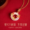 Zhenshangyin S925 Koi - themed Peace - buckle Pendant Necklace, an elegant and luxurious new addition