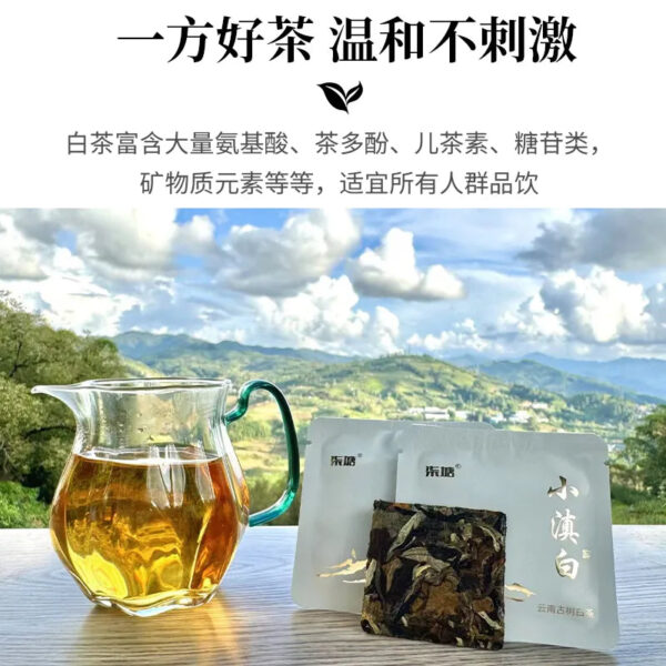 Authentic Yunnan Ancient Tree Pu'er White Tea, Honey-Scented Compressed Tea Slices, Independent Bagged, Exquisite Gift Box, Loose Leaf Tea