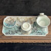 Jingdezhen Ceramic Famille Rose Porcelain "Adding Wings to a Tiger" Tea Tray and Tea Set, Chinese Style High-End Tea Set for Home Use and Gift Giving