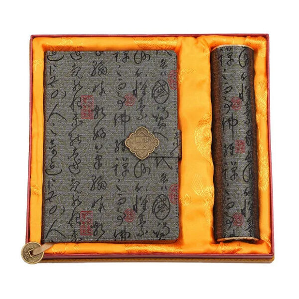 Chinese Yunjin Brocade Gift - Nanjing Specialty Yunjin Notebook & Mouse Pad Set, Unique Handicraft