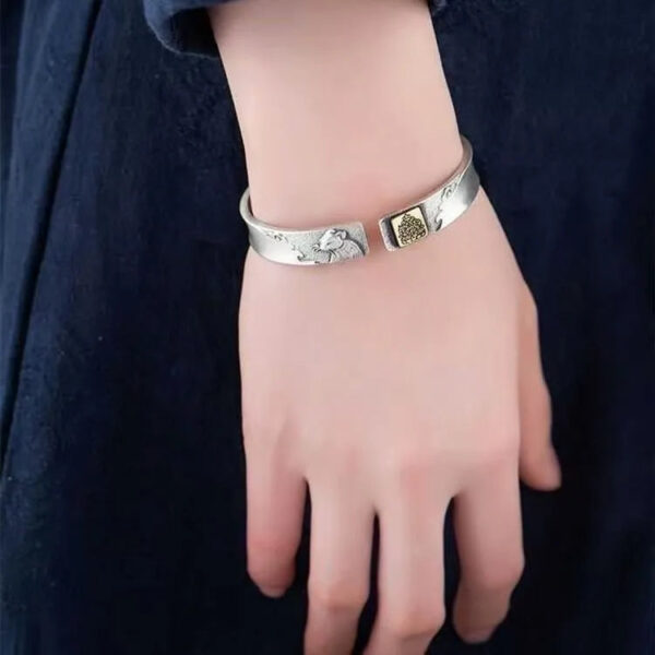 New Arrival Auspicious Chinese Zodiac Bracelet - 12 Signs Sterling Silver, Zodiac Year Unisex Vintage Couple Design