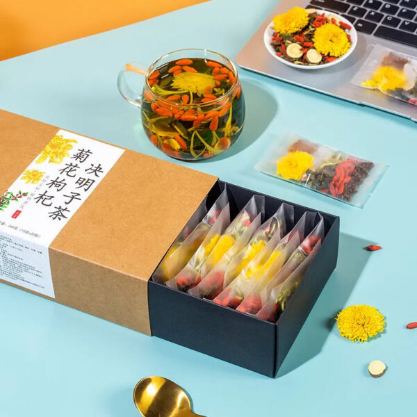 e11ac140-5bae-44cb-8db0-d0346ab6984c.jpeg.a.jpg Honeysuckle, Chrysanthemum, Wolfberry and Cassia Seed Tea, Cooling Flower Tea for Clearing Heat in Summer, and Health-preserving Combination Tea Bags for Autumn and Winter