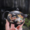 Chinese style becomes hot with water Dragon Phoenix Pot Purple clay teapot Kung Fu tea set teapot infuser Dragon pot is not hot