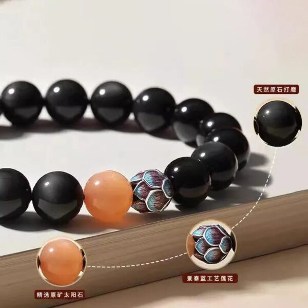 e8ab4897-3f2d-4dfb-bef7-99b3aae953ce.jpeg.a.jpg Natural Obsidian Meditation Bracelet, Lotus Beaded Bracelet, Buddhist Beads, Beads Stringing Ornaments, Gifts, Hand Accessories for Men and Women