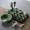 f693a296-47ce-4f9a-9e9d-c6ddf906ddb0.jpg High-end Ge Kiln cracked Chinese whole tea tray kung fu tea set, household ceramic tea cups, celadon tea brewing artifact。