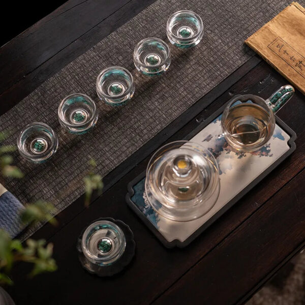 fde76f2d-b8aa-404e-8056-eda33ccf8f1c.jpg Chinese style complete set of high-temperature resistant glass tea sets, light luxury household elegant Gongfu tea sets, tea ceremony cups and tea bowls gift box set